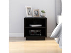2-piece bedside tables, black, 40x34x40 cm, solid pine wood, AEXQ06810