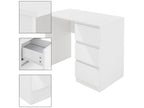 Elariva NEWF25199 White Computer Desk with 3 Drawers Work Table