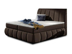 Elariva brown imitation leather quilted continental bed-180x200 QYVU01661