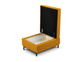Elariva - Ottoman with storage in gold structural fabric - 87x72x46cm JOLZ24185