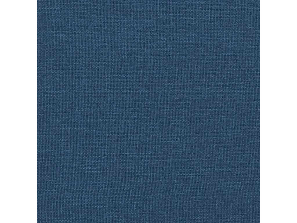 Bed frame without mattress, blue, 200x200 cm, fabric, IUNI15792