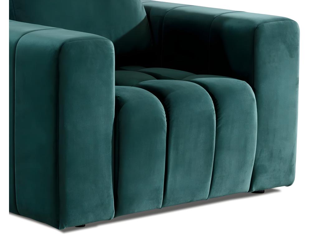 1 seater armchair in luxury green velvet fabric Elariva EMTT82661