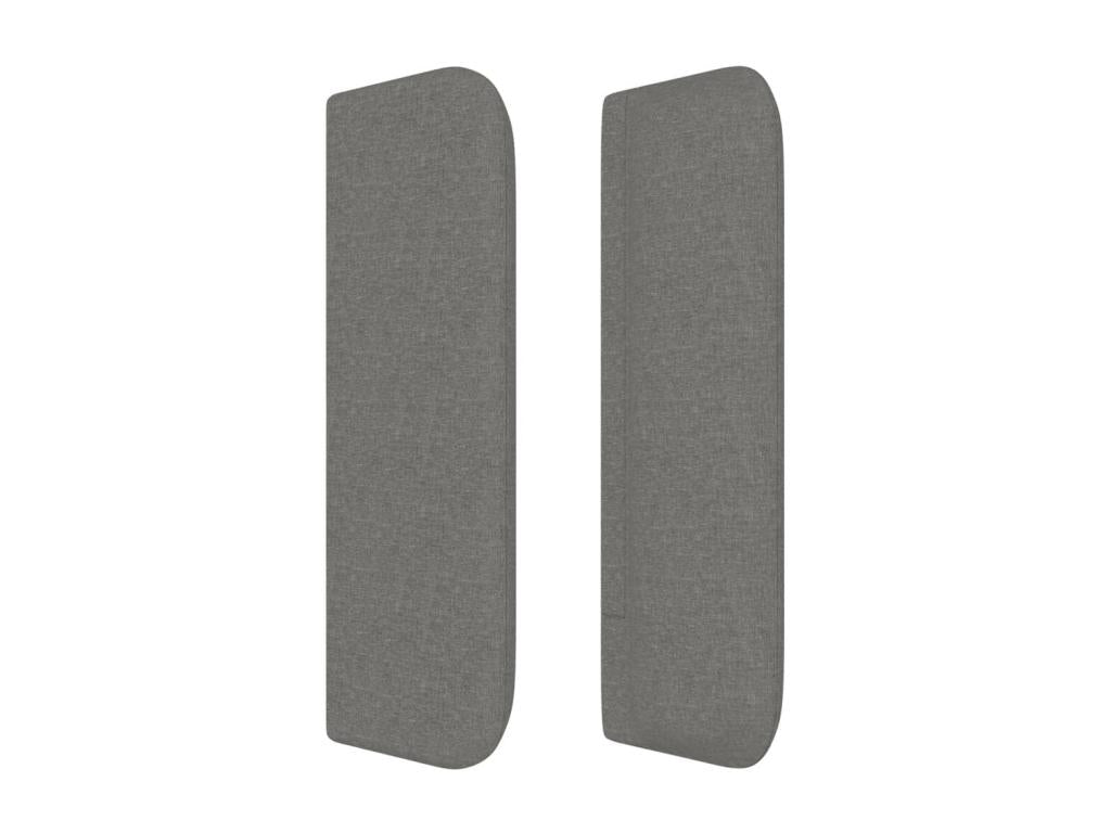Headboard with wings, Dark Grey, 183x16x78/88 cm, Fabric HWCK70655