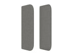 Headboard with wings, Dark Grey, 183x16x78/88 cm, Fabric HWCK70655