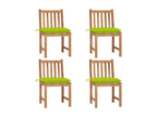 Set of 4 garden chairs with cushions, solid teak wood, BJBG79337