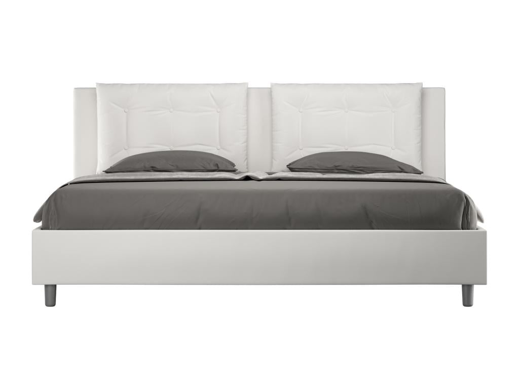 Elariva AKMG58922 Upholstered Storage Bed 180x190 White Faux Leather