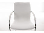 Rocking chairs - Faux leather / Chrome-plated metal - White - Lysvia REOO10830