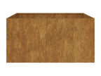 Corten steel planter 80x80x40 cm UUKA70170