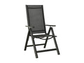 Folding garden chairs, 2 pieces, Textilene and aluminum, Black SJXG67356