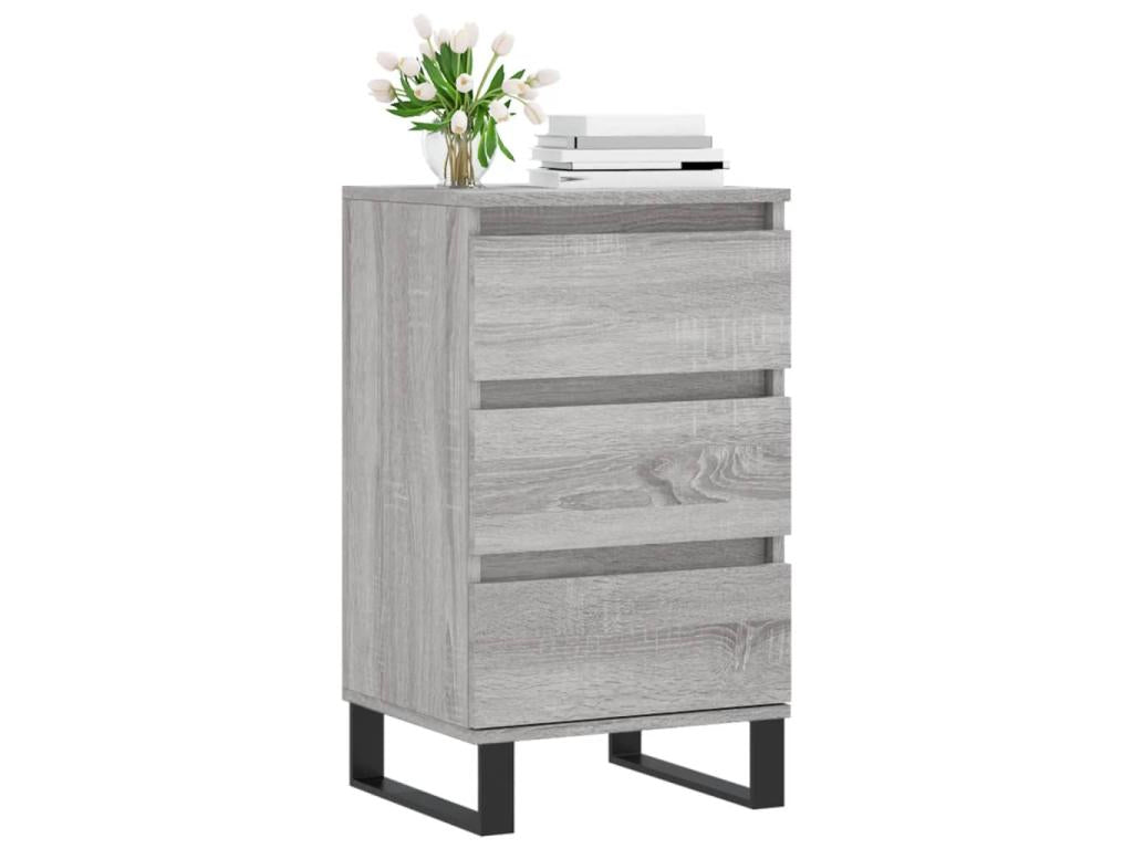 Grey sideboard 40x35x70 cm engineered wood DPCW79224