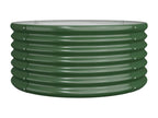 Powder-coated steel garden planter 80x80x36 Green FQYS04997