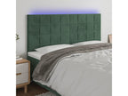 Dark Green LED Headboard 160x5x118/128 cm Velvet ZQVB84929