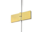 Shower enclosure 80x120cm with 2 pivot doors, GOLD finish, corner access DWLG39046