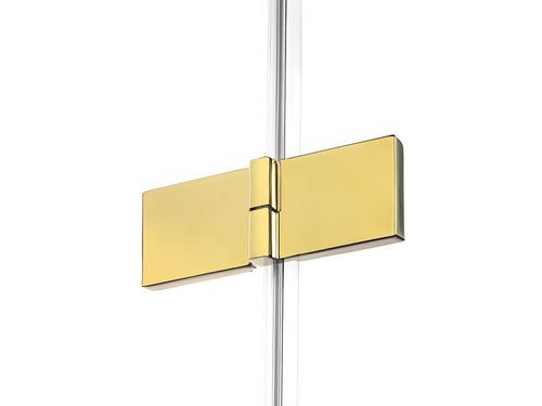 Shower enclosure 80x120cm with 2 pivot doors, GOLD finish, corner access DWLG39046