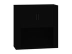 Black wall cabinet 80x33x80 cm Engineered wood OEMR70516