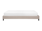 Bed with slatted base, fabric, 160x200 cm, beige, YKBY44182