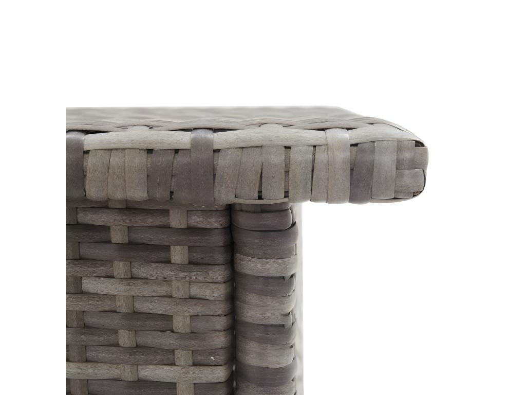 Lysvia Premium - Grey Tea Table 50x50x47 cm Woven Resin QIGE78863