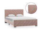 Bed frame without mattress, Pink Velvet, 120x200 cm, OJSX63834