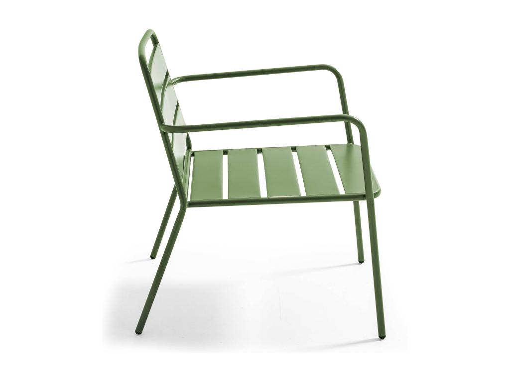 Elariva VAMV42361 Green Metal Low Garden Chair