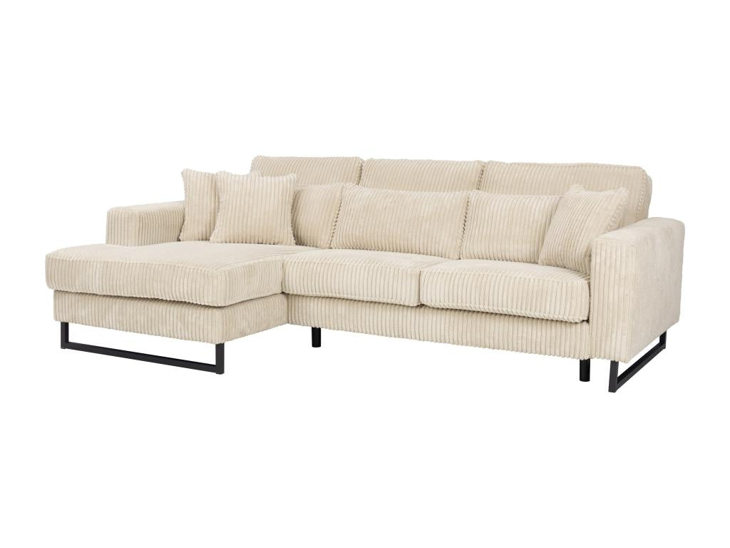 TESSIO left-hand corner sofa in beige corduroy by Elariva TUIK31386