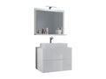 Lysvia 3-piece bathroom vanity set with Lysvia M sink and drawer, white - 60 UWRA64424