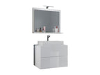 Lysvia 3-piece bathroom vanity set with Lysvia M sink and drawer, white - 60 UWRA64424