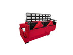 Elariva Ruby Red 3-Seater Convertible Sofa with Simmons 140cm Mattress YAJD93512