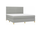 Bed base, mattress, and LED light grey 180x200 KLWA57094