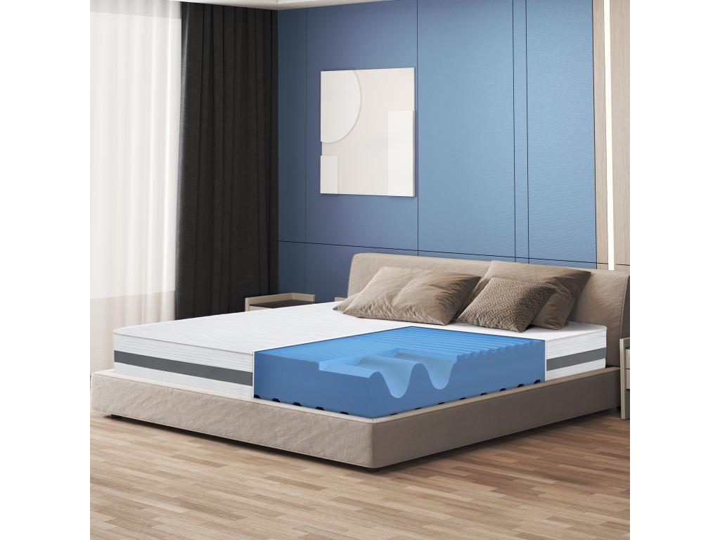 Single XL mattress 125x195 with orthopedic memory foam - Height 20 cm - Made in Italy IGXZ89151
