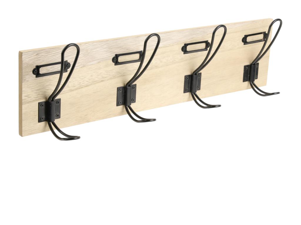 Elarivaère Wall Mounted 4 Hooks 48cm Natural IQOB32908