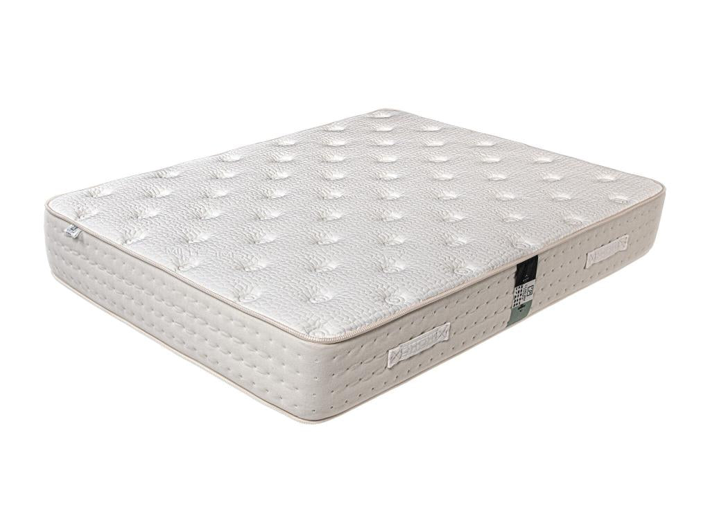 Mattress Set 140x190 cm 26 cm White Slatted Base ASSE17433
