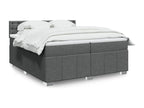 Lysvia bed base with mattress, Dark Grey 200x200cm, Fabric JSSW73068