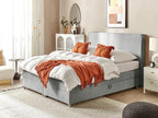 Box spring bed, fabric, 160x200 cm, light grey, YEYN46760