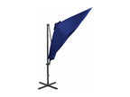 Cantilever parasol with pole and Lysviaères LED lights, azure blue, 300 cm, WBQK62852