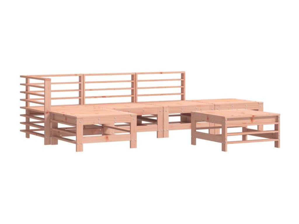 Elariva VQAS35070 6-piece garden furniture set with solid wood cushions