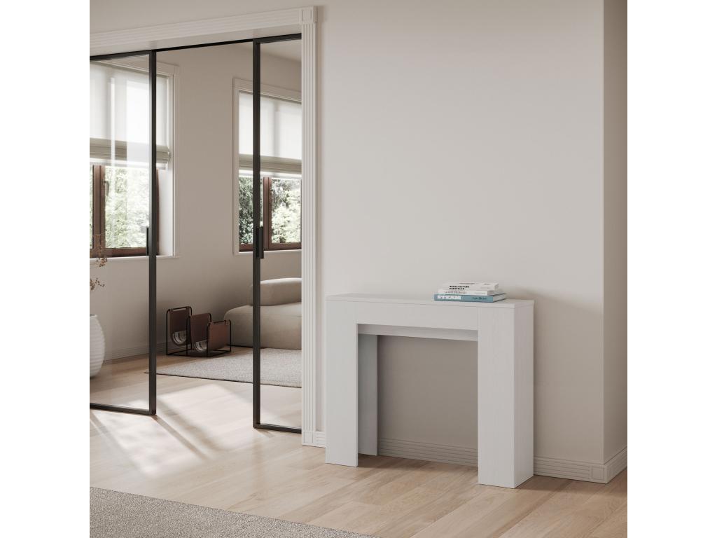 Extendable Console Table 90x25/181cm Slick White Ash RMUX29436