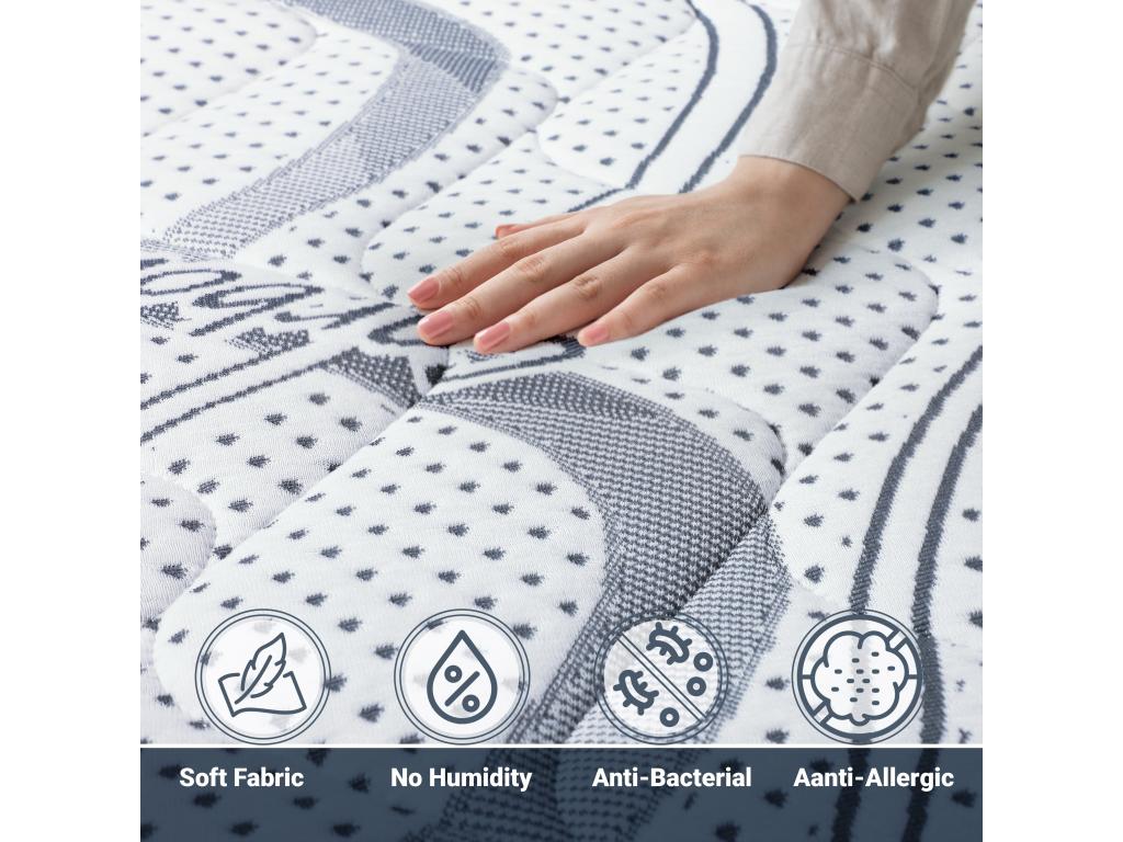 Single Mattress 120x220 with Memory Foam - Premium Quality - Height 22 cm - Made in Italy KTLZ35945