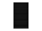 4-Tier Bookshelf, Black, 80x24x142 cm, Chipboard, NIZB09896