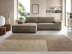 Elariva NZWR04704 Left-Hand Corner Convertible Sofa in Corduroy