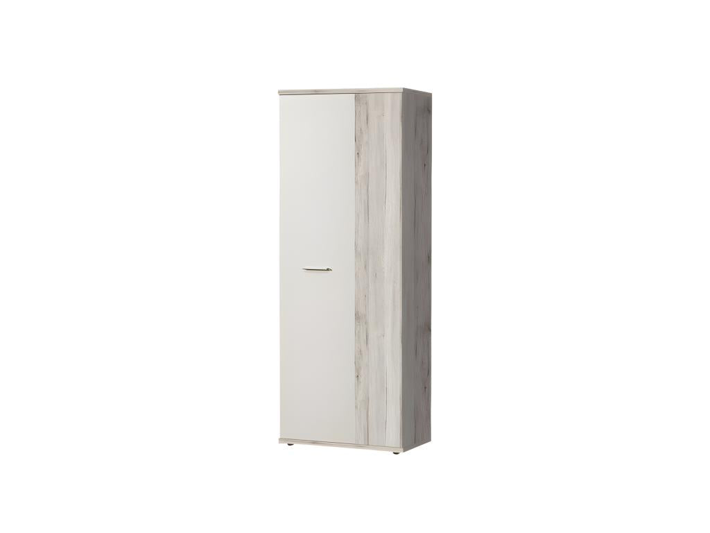 2-door shoe cabinet, white with aged wood finish - Elariva HOMR52963