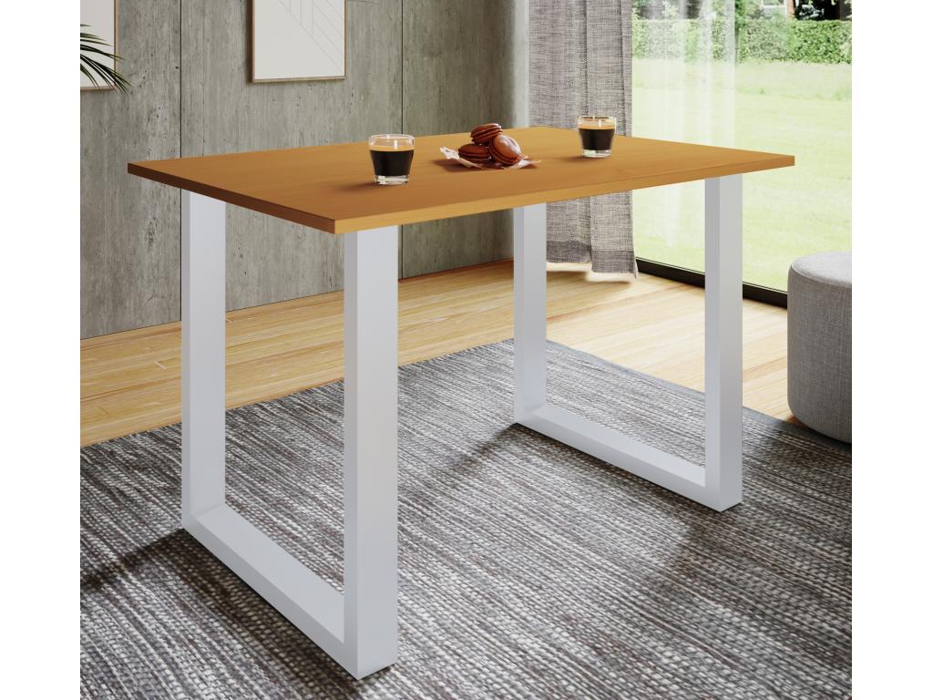 Elariva Premium Wooden Kitchen Table Dining Table U-Shaped Table White 80 - 110 - Beech JMMD78353