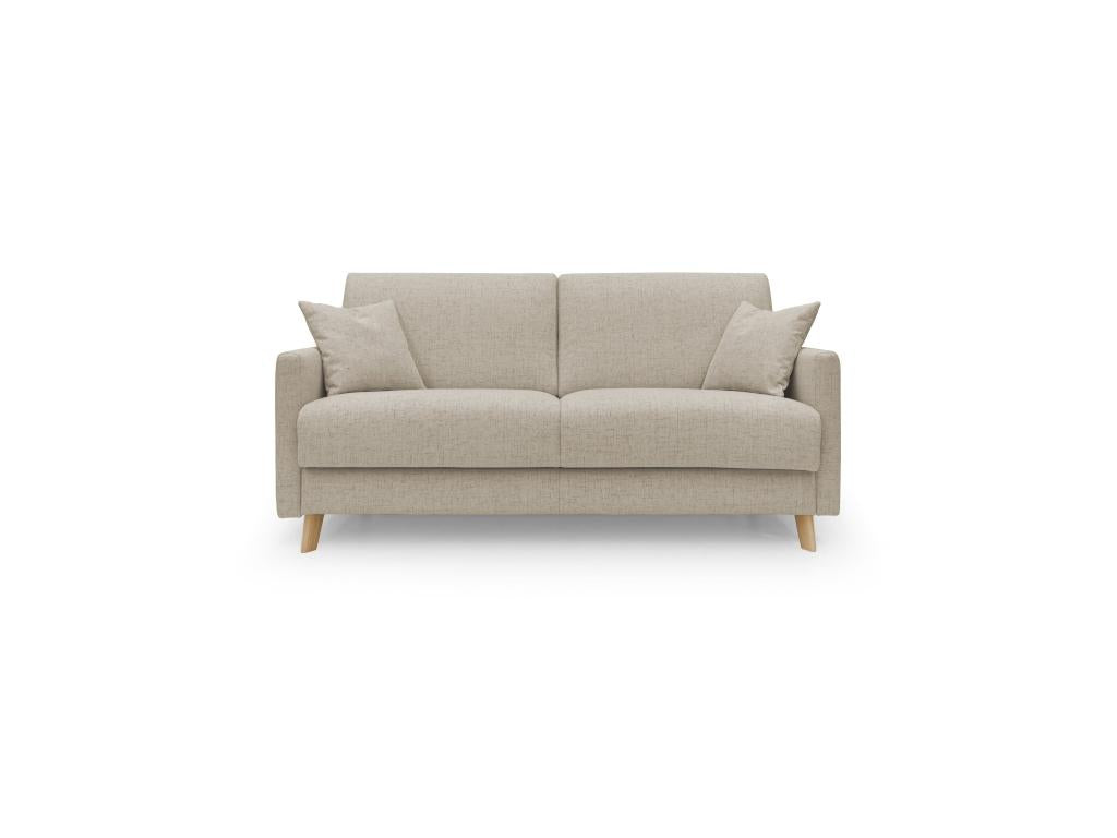 Elariva Convertible sofa bed in waterproof FELIS fabric T03 180 cm matt - 140x197 beige ROIU12054