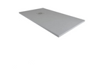 Shower tray 75x135 cm Extra Thin Line Dark Grey Ral 7005 in Synthetic Resin and Marble Powder with Freestanding Drain HXBH20385