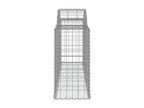 Arched gabion baskets, 14 pieces, 200x50x80/100 cm, galvanized iron THLP12119