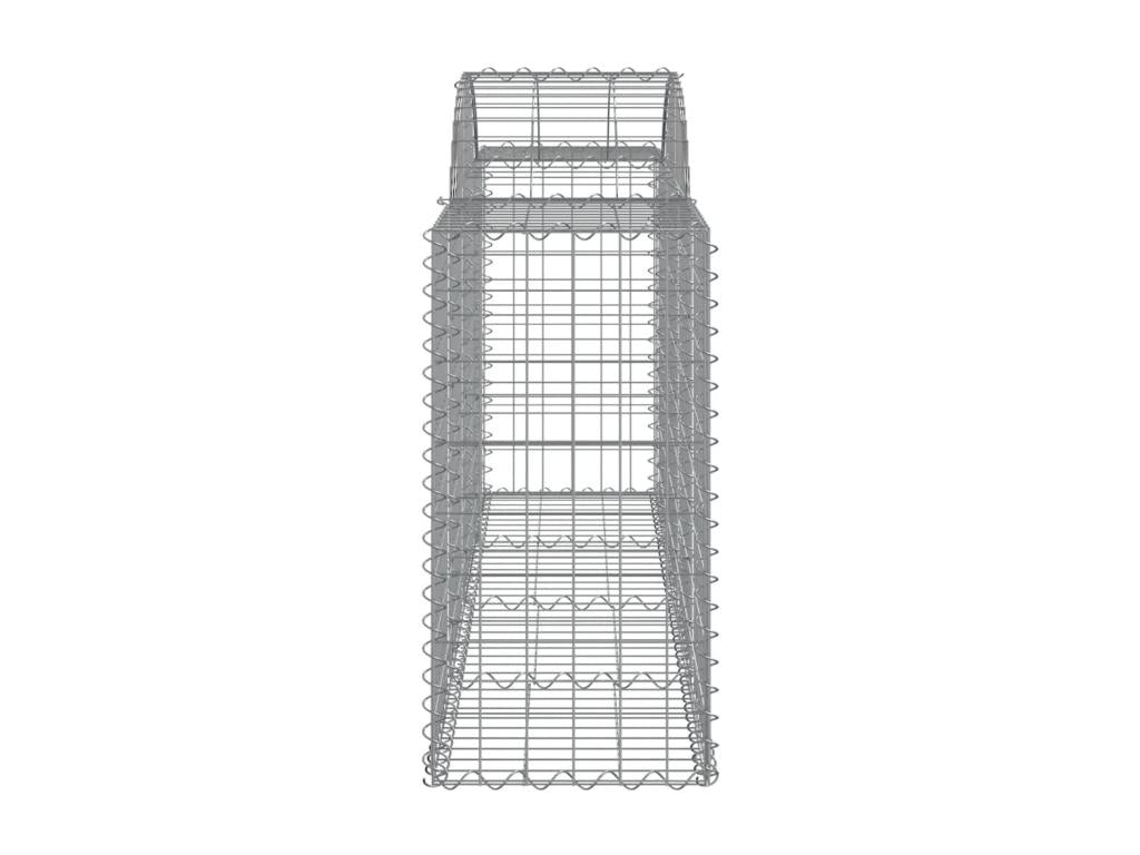 Arched gabion baskets, 14 pieces, 200x50x80/100 cm, galvanized iron THLP12119