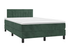 Bed base with dark green LED mattress 120x190 cm NSBE75061