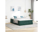 Ottoman bed frame with dark green velvet mattress 140x200 cm WFAB64706