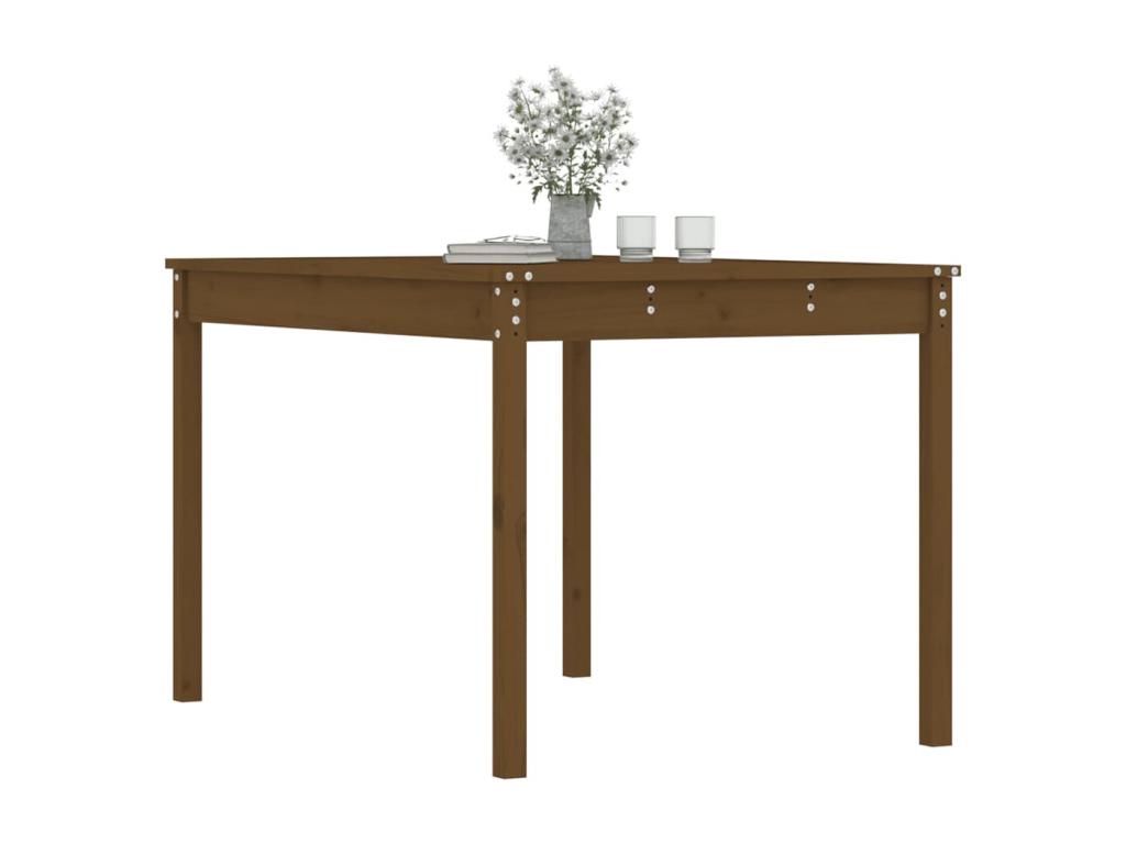 Honey brown garden table 121x82.5x76 cm solid pine wood DZEJ79702