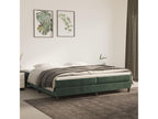 Upholstered bed base and mattress, dark green, 200x200cm, velvet, NTVR46051