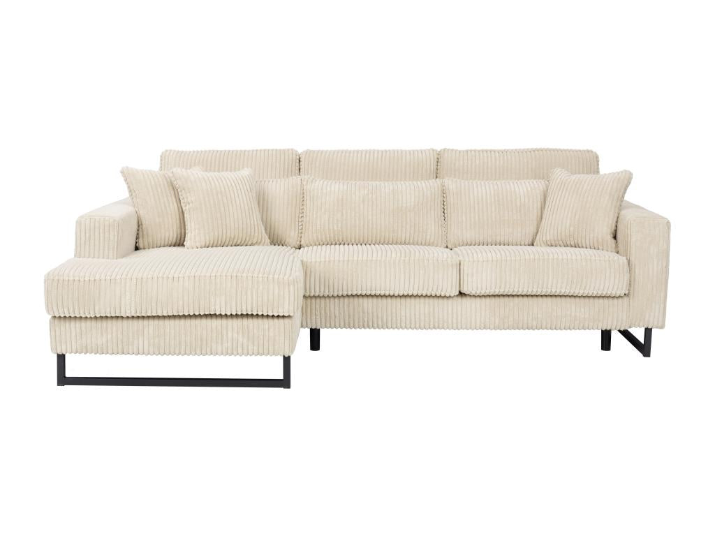 TESSIO left-hand corner sofa in beige corduroy by Elariva TUIK31386